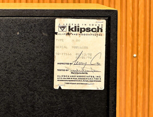 KLIPSCH HERESY II SPEAKERS